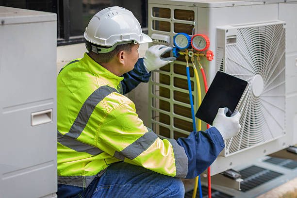 Professional Hvac technician working in Newton Upper Falls, MA